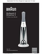 Braun Multiquick 9 Cordless Hand Blender MQ 930cc MQ 930cm 사용자 매뉴얼