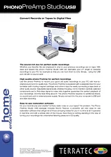 Terratec PhonoPreamp Studio USB 104960 Leaflet