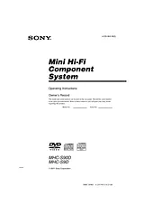Sony MHC-S9D User Manual