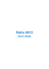 Nokia 6012 사용자 설명서