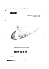 Tricity Bendix biw 123 w Manuel D’Utilisation