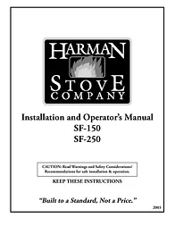Harman Stove Company SF-150 SF-250 Benutzerhandbuch