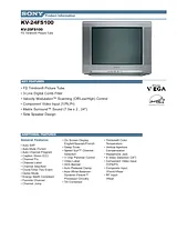 Sony kv-24fs100 Техническое Руководство