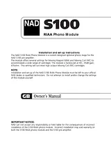 NAD S100 Istruzione Sull'Installazione