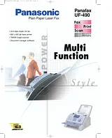 Panasonic UF-490 Справочник Пользователя