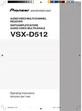 Pioneer vsx-d512 Manuale Utente
