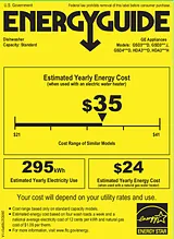 GE GSD3301JBB Energy Guide