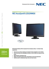 NEC LCD22WMGX 22WMGX Folheto