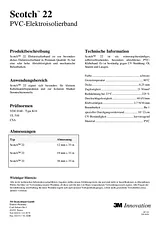 3M PVC-Elektro-INSULATION TAPE (L x W) 33 m x 38 mm Black PVC SCOTCH 22 80-0120-1706-9 Data Sheet