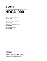 Sony HDCU-900 Manuel D’Utilisation