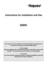 Hotpoint GW81 Benutzerhandbuch