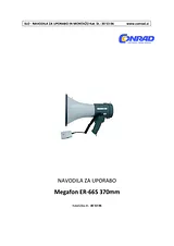 Speaka ER-66S Megaphone with Siren and Hand-held Microphone ER-665 Hoja De Datos