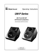 Meyer Sound UM-100P Manuel D’Utilisation