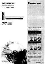 Panasonic dvd-cv52 지침 매뉴얼