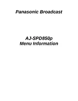 Panasonic AJ-Spd850p Manuel D’Utilisation