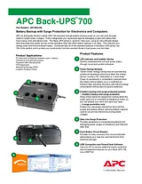 APC Back-UPS 700 BE700G-RS Prospecto
