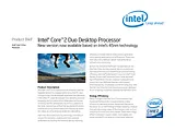 Intel Core™2 Duo Processor E8500 (6M Cache, 3.16 GHz, 1333 MHz FSB) BX80557E8500 Dépliant