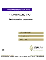Delta Tau UMAC MACRO - 16-AXIS MACRO CPU Reference Manual