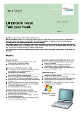 Fujitsu LIFEBOOK T4220 LKN:GBR-250200-001 Справочник Пользователя