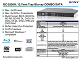 Sony Optiarc BC-5500H Leaflet