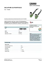 Phoenix Contact Sensor/Actuator cable SAC-4P-MR/ 5,0-PUR/FR SCO 1538296 1538296 Data Sheet