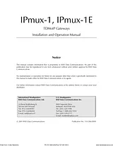 RAD Data comm IPmux-1E Manual De Usuario
