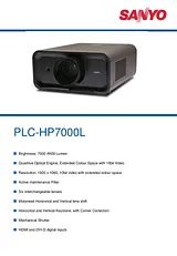 Sanyo PLC-HP7000L Folheto