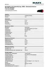 Rafi Pushbutton 250 V 2 A 1 x Off/(On) IP40 momentary 5 pc(s) 1.15.112.101/0000 Data Sheet