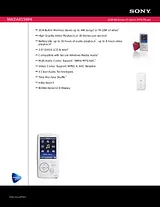 Sony NWZ-A815 Guida Specifiche