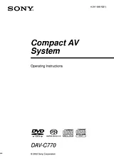 Sony DAV-C770 Manual